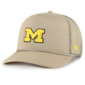 '47 Men's Khaki Michigan Wolverines Foam Front Mesh Trucker Snapback Hat