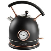 MegaChef 1.8 Liter Half Circle Electric Tea Kettle with Thermostat in Matte Blac