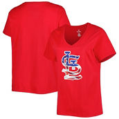 Profile Women's Red St. Louis Cardinals Plus Size Americana V-Neck T-Shirt