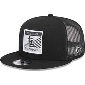 New Era Men's Black St. Louis Cardinals Scratch Squared Trucker 9FIFTY Snapback Hat