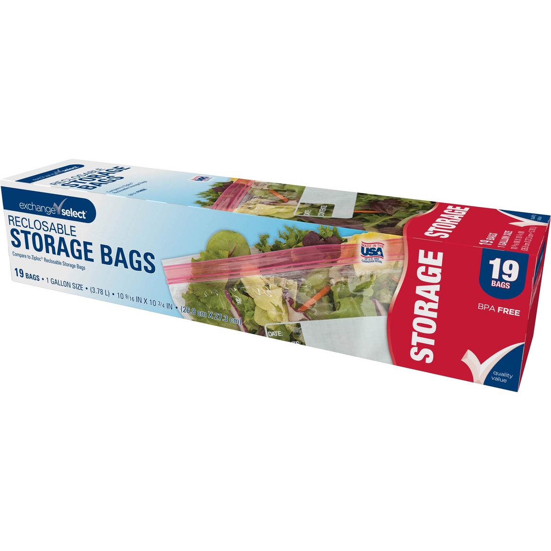 Exchange Select Reclosable Gallon Freezer Bags, 28 Pk., Food Storage &  Plastic Wrap, Household
