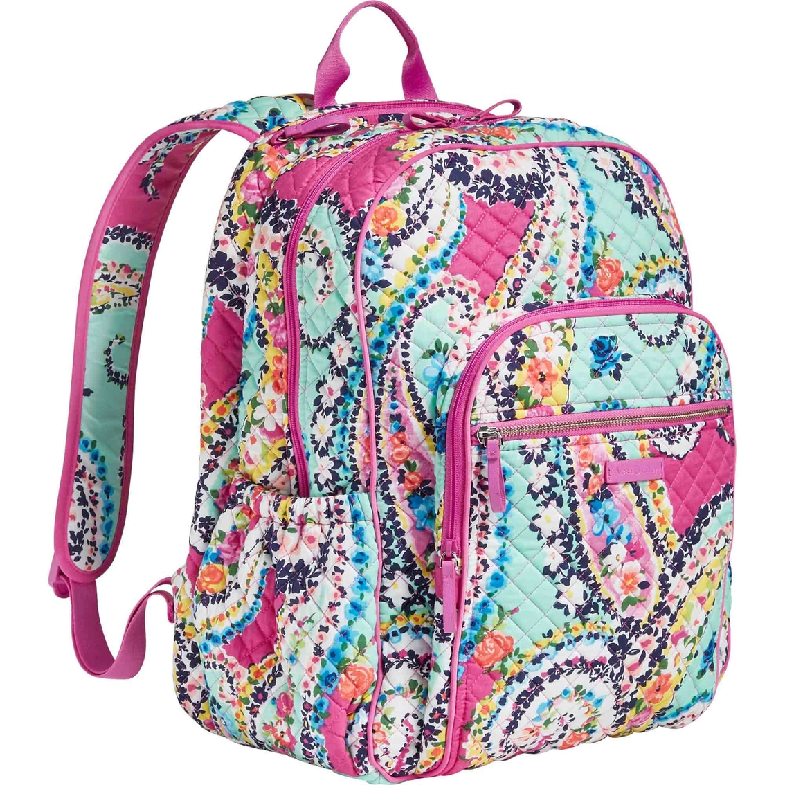 Vera Bradley Iconic Campus Backpack, Wildflower Paisley | Shop By ...