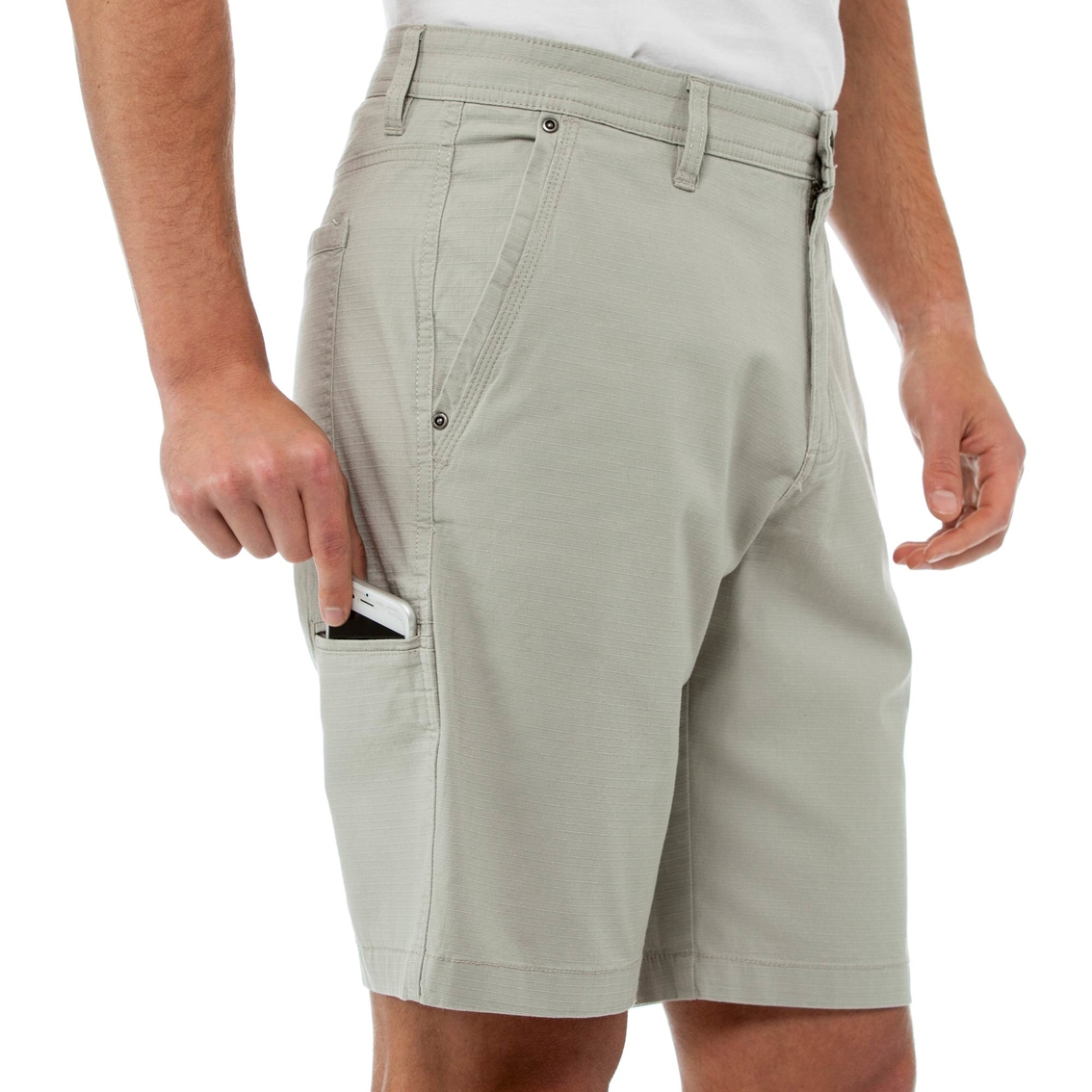 Weatherproof Utility Ripstop Shorts with Cell Phone Pocket - Image 3 of 3