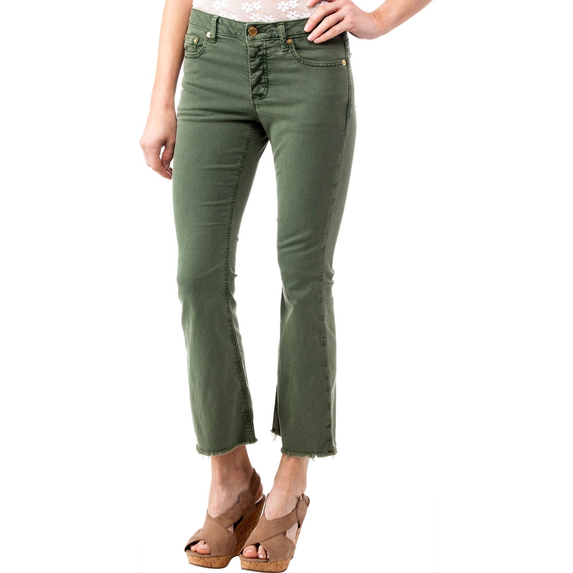 Michael Kors Cropped Kick Garment Dyed Jeans - Image 3 of 3