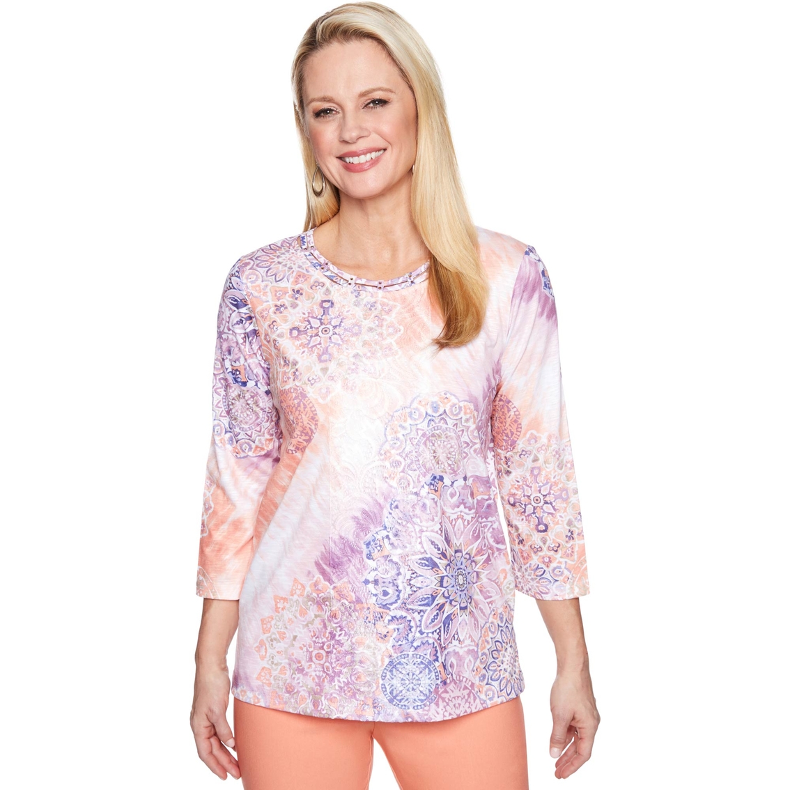 Alfred Dunner Medallion Lace Top | Tops | Clothing & Accessories | Shop ...