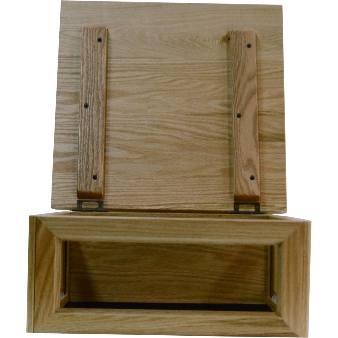 DomEx Hardwoods Hat/Cover Box, Solid Top, Oak - Image 3 of 3