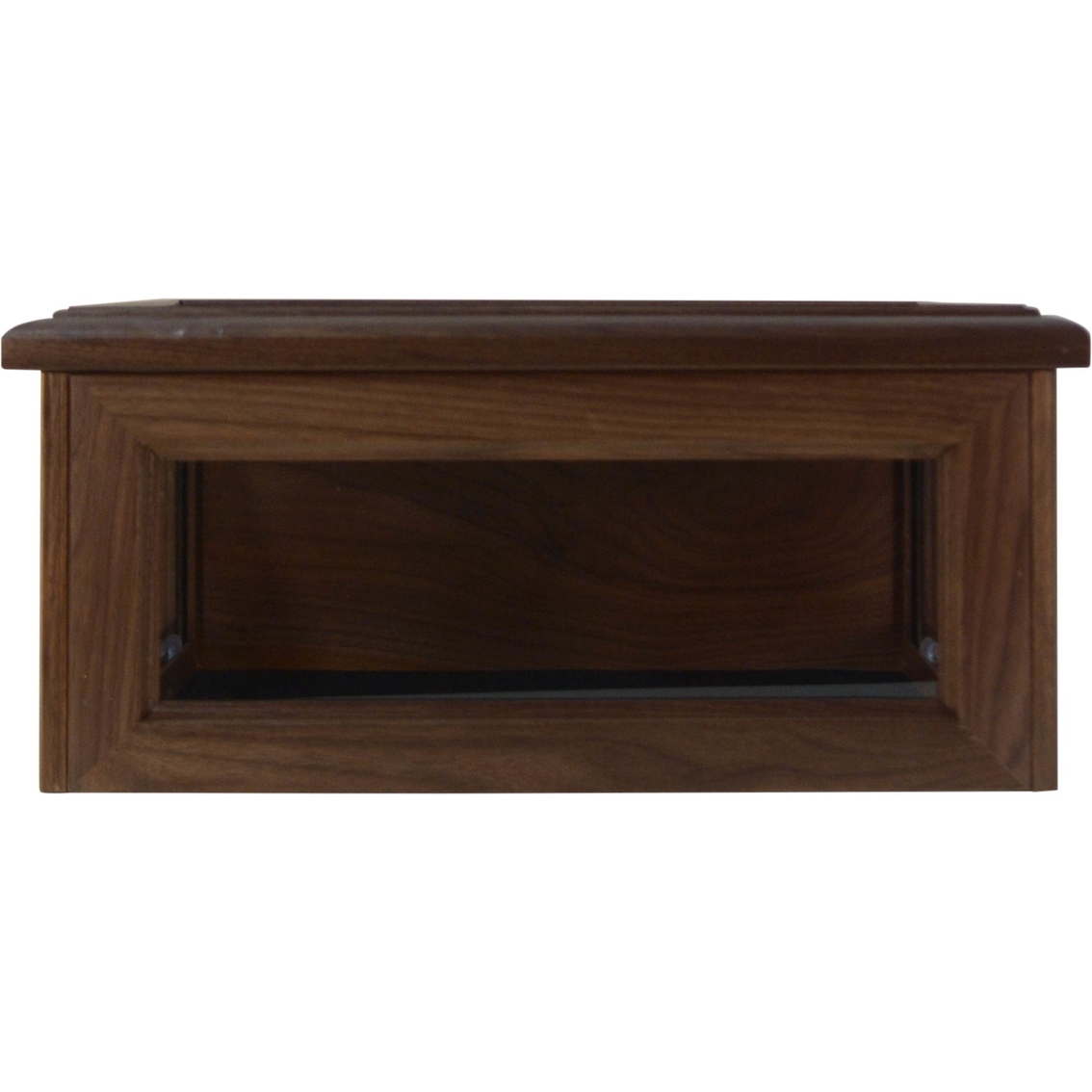 DomEx Hardwoods Hat/Cover Box, Glass Top, Walnut - Image 2 of 3
