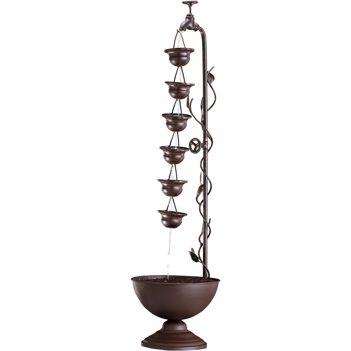Alpine 38 In. Hanging 6 Cup Tiered Floor Fountain - Image 3 of 10