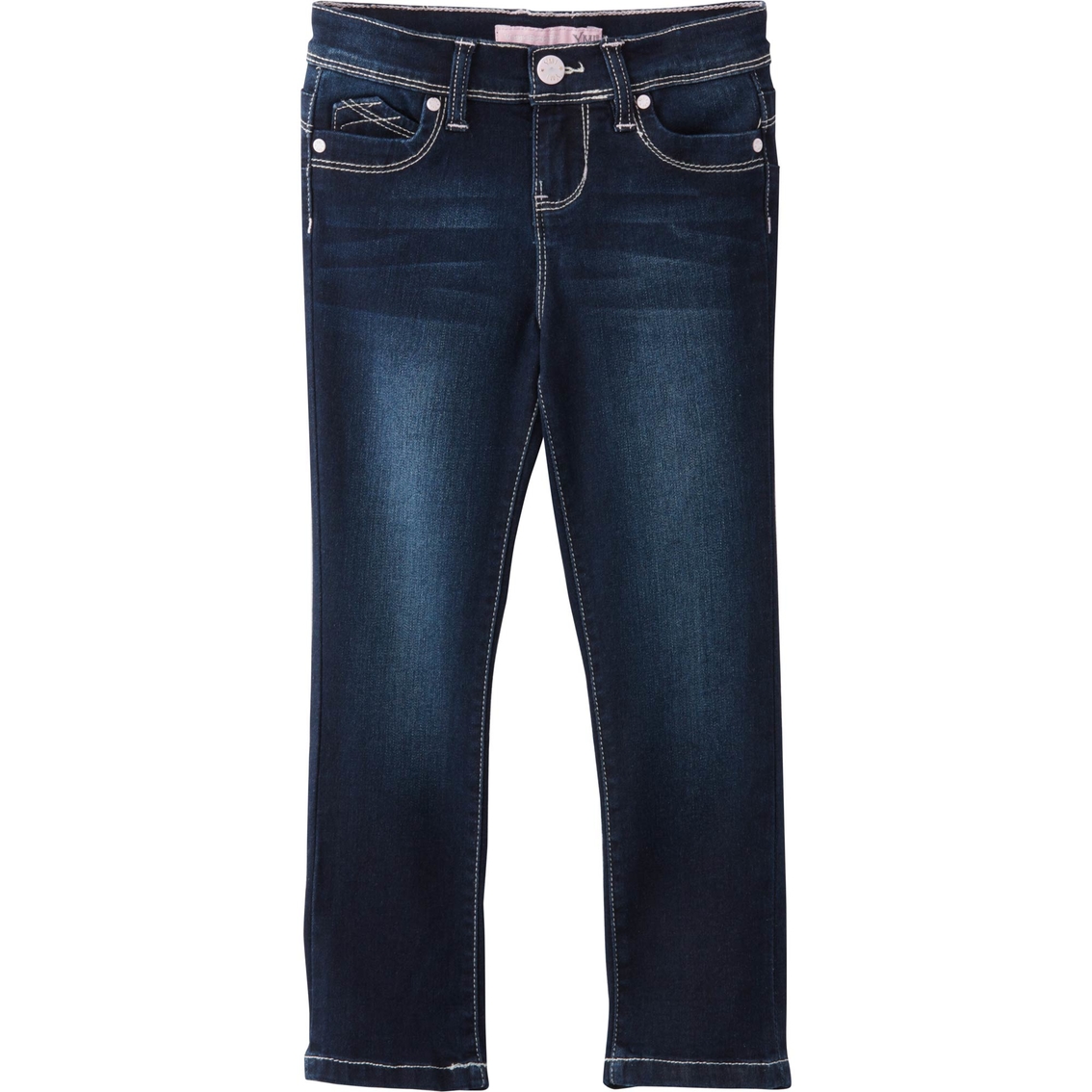Ymi Jeans Little Girls Wannabettafit Cuff/uncuff Pocket Stitching Jeans ...