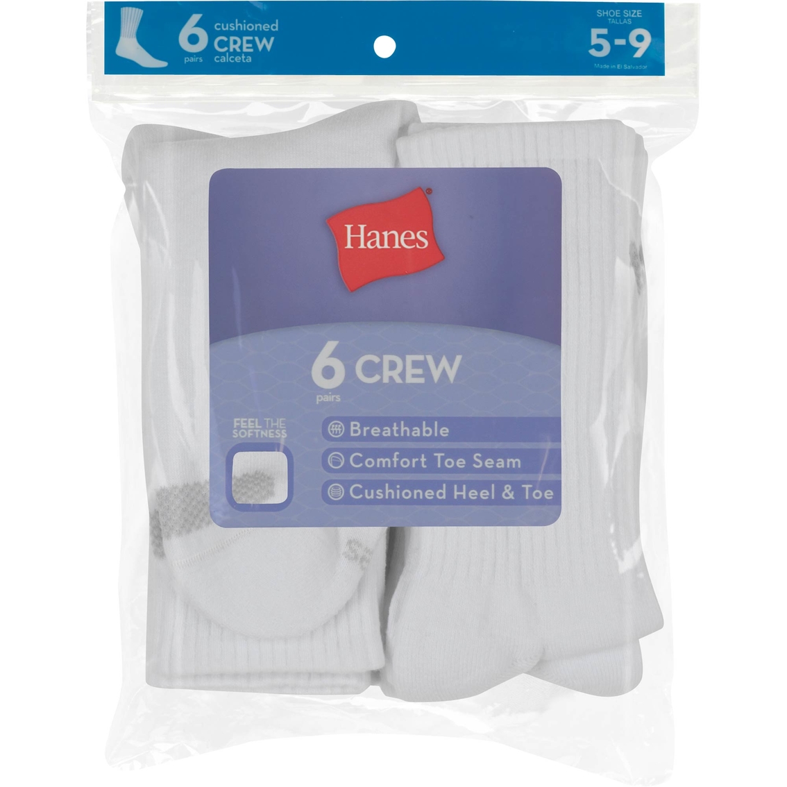 Hanes Red Label Women's Crew Socks, 6 Pk. | Socks & Tights | Clothing ...