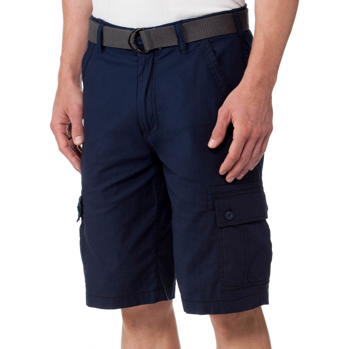 Wearfirst Free Band Stretch Micro Rip Cargo Shorts With Belt | Shorts ...