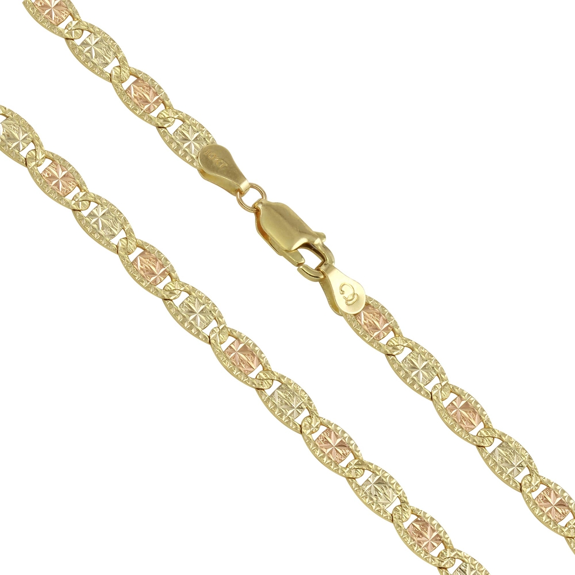 10K Tri Color Gold 5mm Valentino Chain, 22 or 24 In. - Image 2 of 2