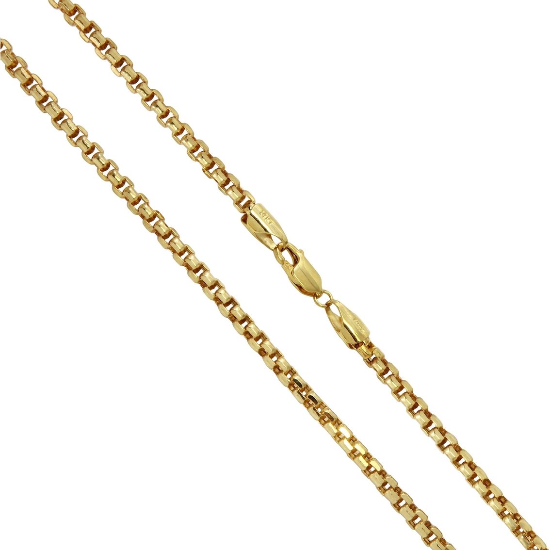 10K Yellow Gold 3.5mm Box Rollo Chain 22 in. - Image 2 of 2