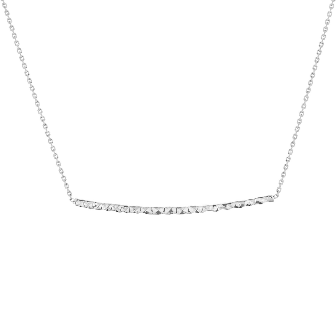 14k Gold East 2 West Diamond Cut Bar Adjustable Necklace 18 In. | Gold ...