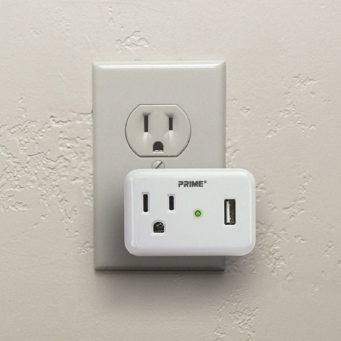 Prime Wire & Cable 1 Outlet 150 Joule Surge Tap with 1 Port 2.4A USB Charger - Image 2 of 2