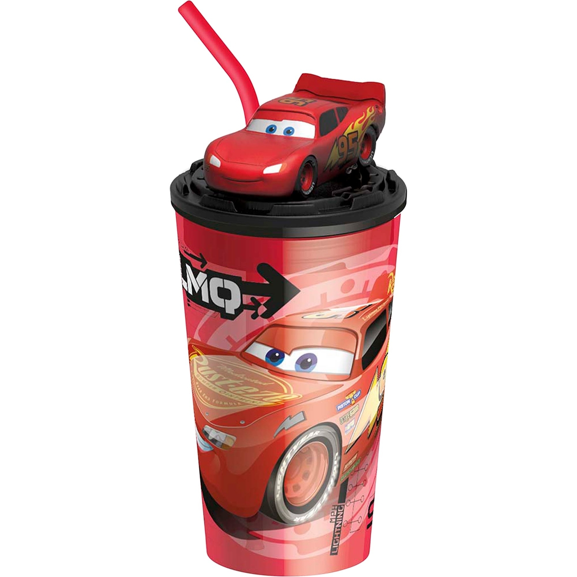 Zak Cars 3 Plastic Funtastic Tumbler With Straw, Lightning Mcqueen, Hydration Packs, Sports & Outdoors