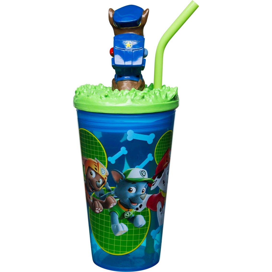 Zak Paw Patrol Plastic Funtastic Tumbler With Straw, Chase, Rocky &  Marshall, Glasses & Drinkware, Household
