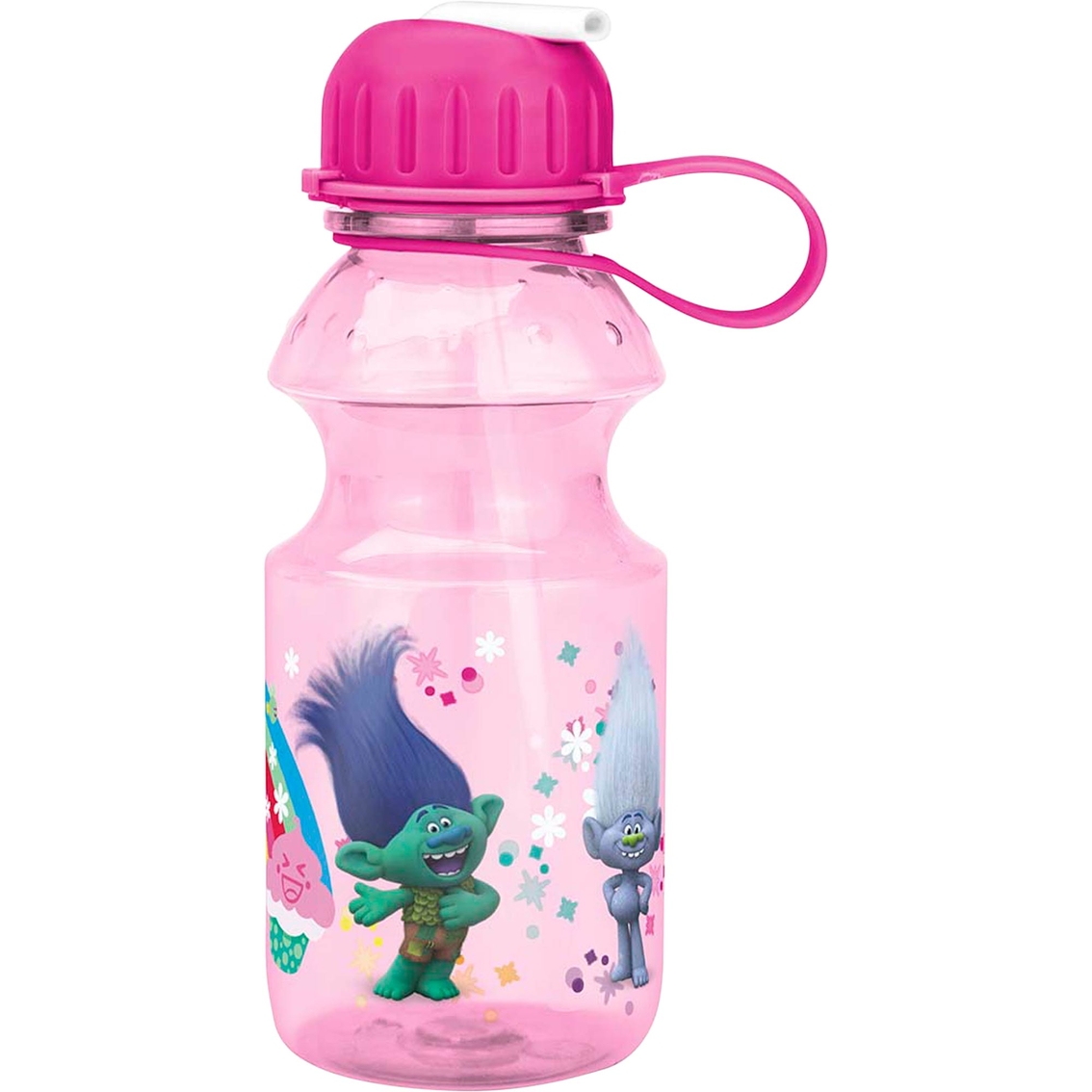 TureClos Water Bottle with Rope Lovely Cartoon Plastic Milk