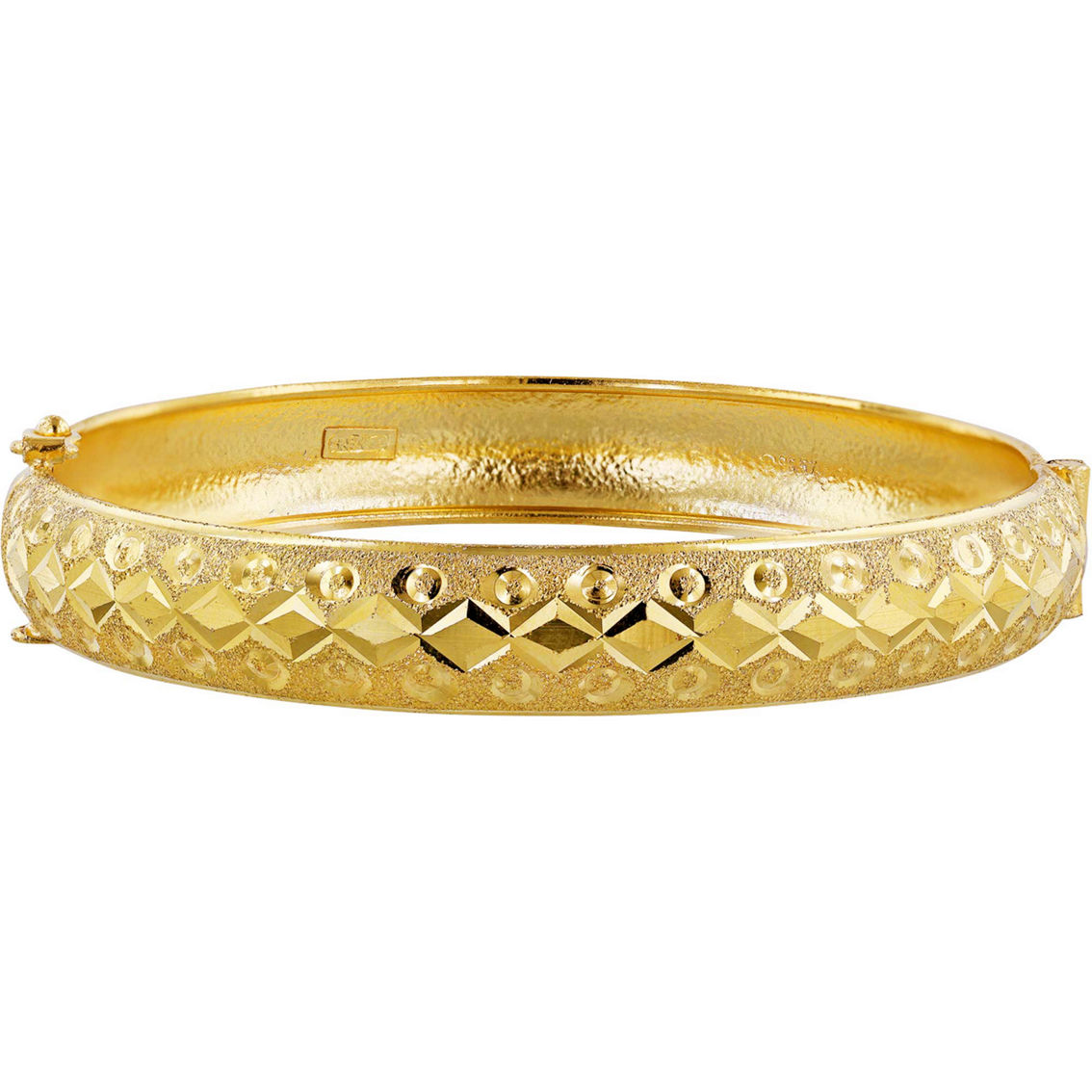 Robert Manse Designs 23k 1 Thai Baht Yellow Gold Open Bangle Bracelet 7 ...
