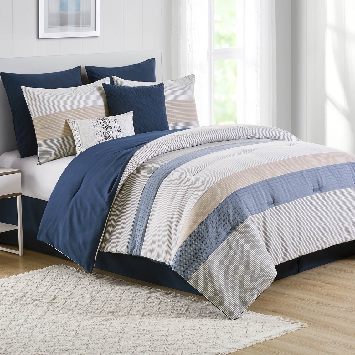 VCNY Home Drover Stripe 8 Pc. Comforter Set - Image 2 of 4