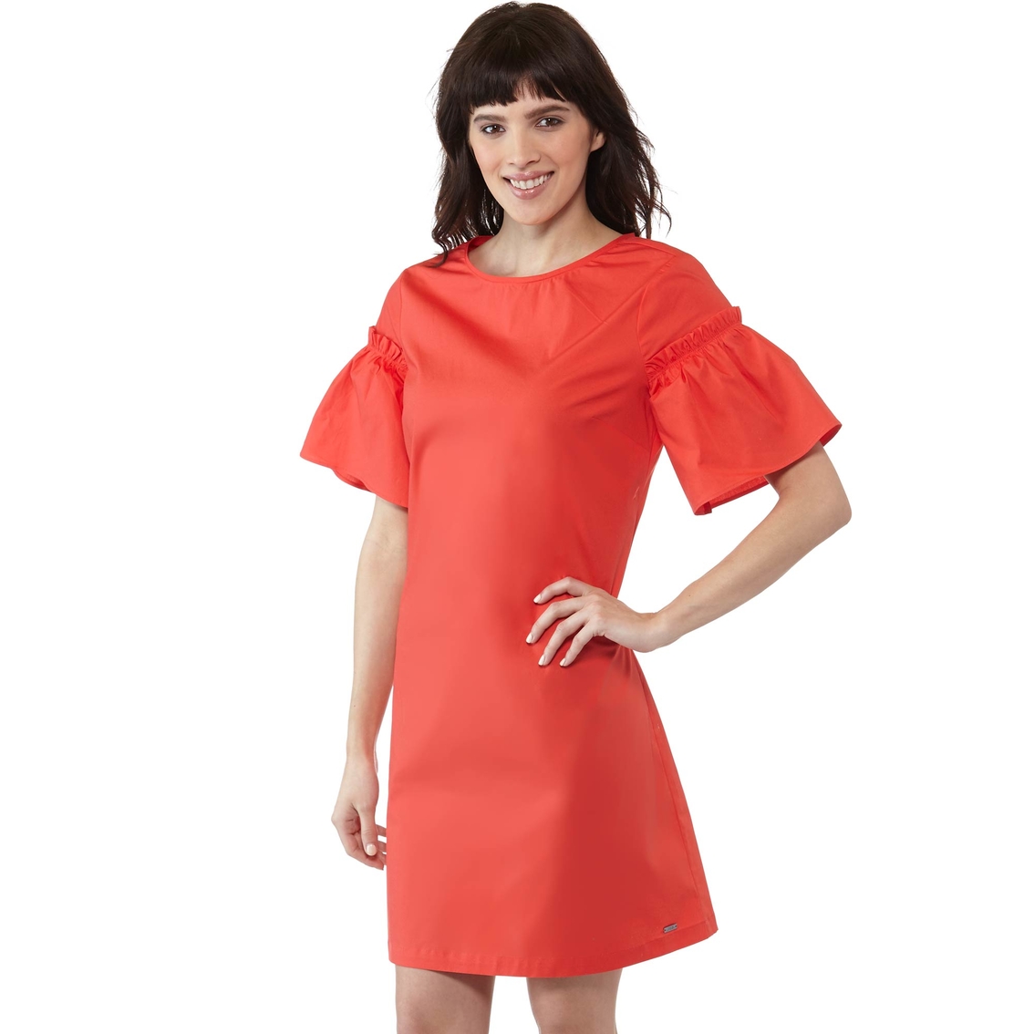 Armani Exchange Cinched Flare Sleeve Short Dress - Image 3 of 4