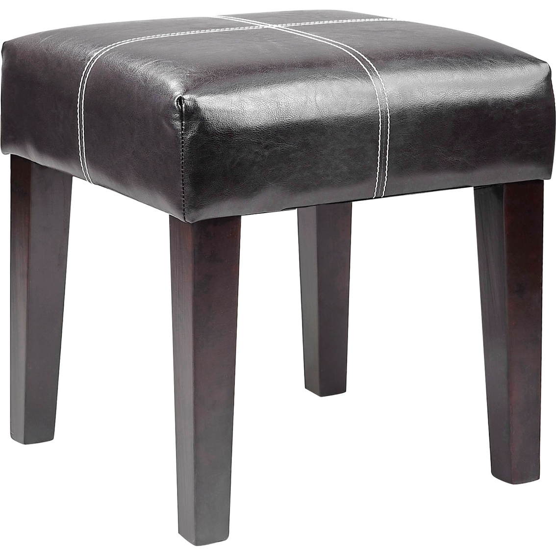 CorLiving Antonio 16 in. Square Bonded Leather Bench - Image 2 of 3