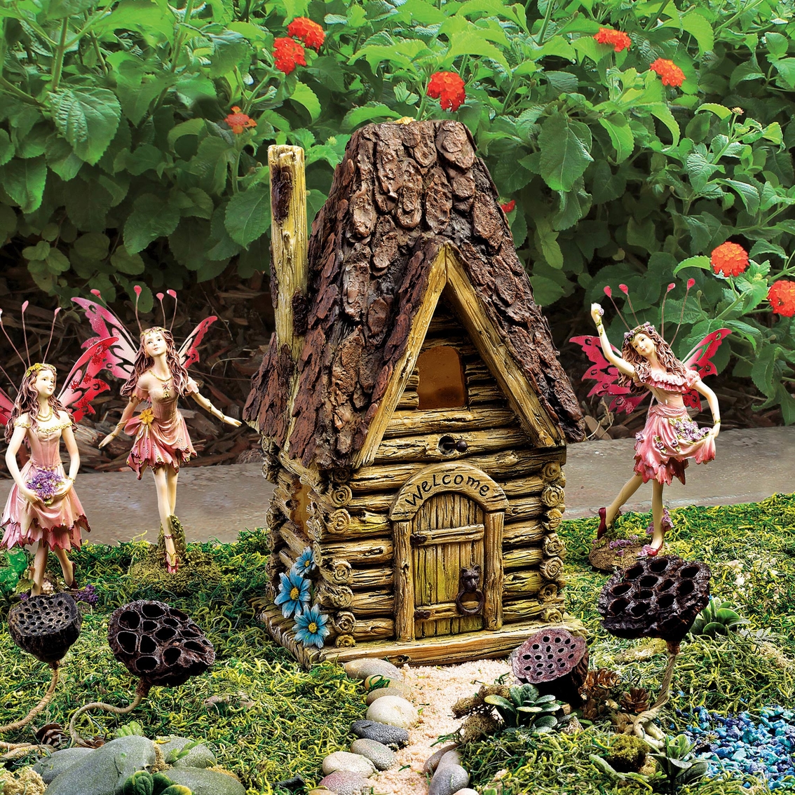 Design Toscano Woodland Fairy Garden House Statue - Image 2 of 2