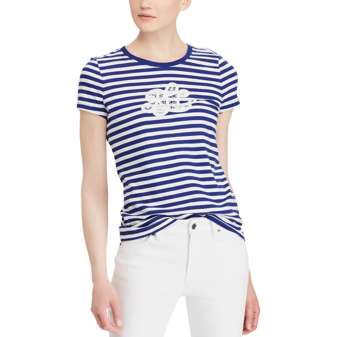 Lauren Ralph Lauren Monogram Striped Tee | Tops | Clothing ...