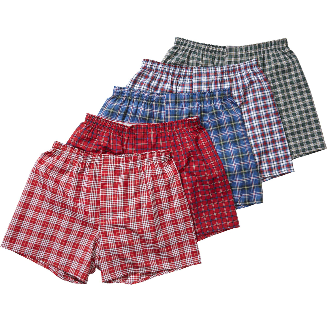 Hanes Men's 5 Pk. Tagless Tartan Boxer Shorts | Underwear | Apparel ...