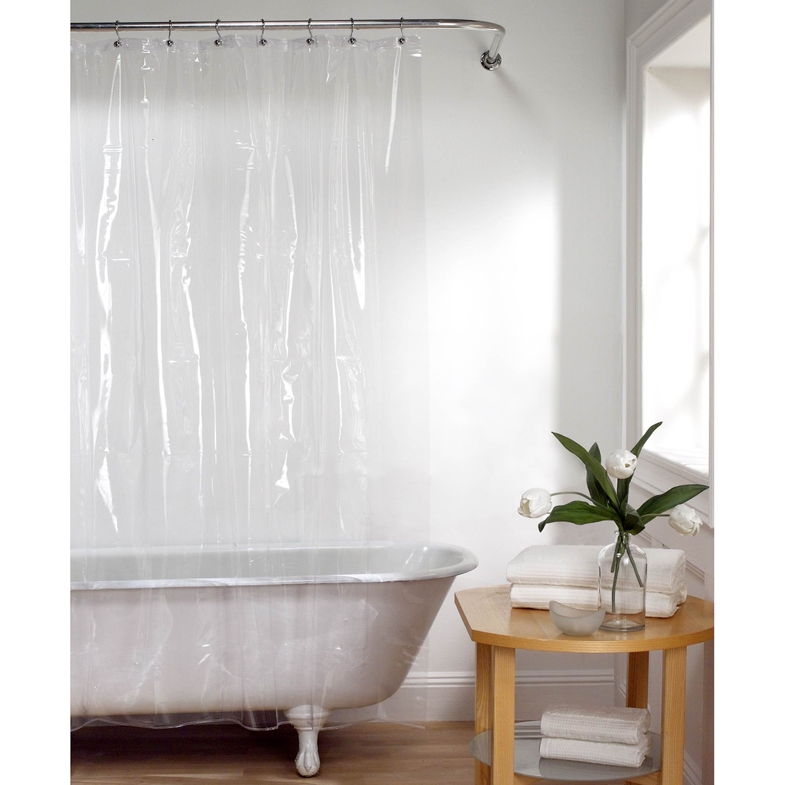 Maytex Magnetic Shower Curtain Liner, How To Install A Magnetic Shower Curtain Liner