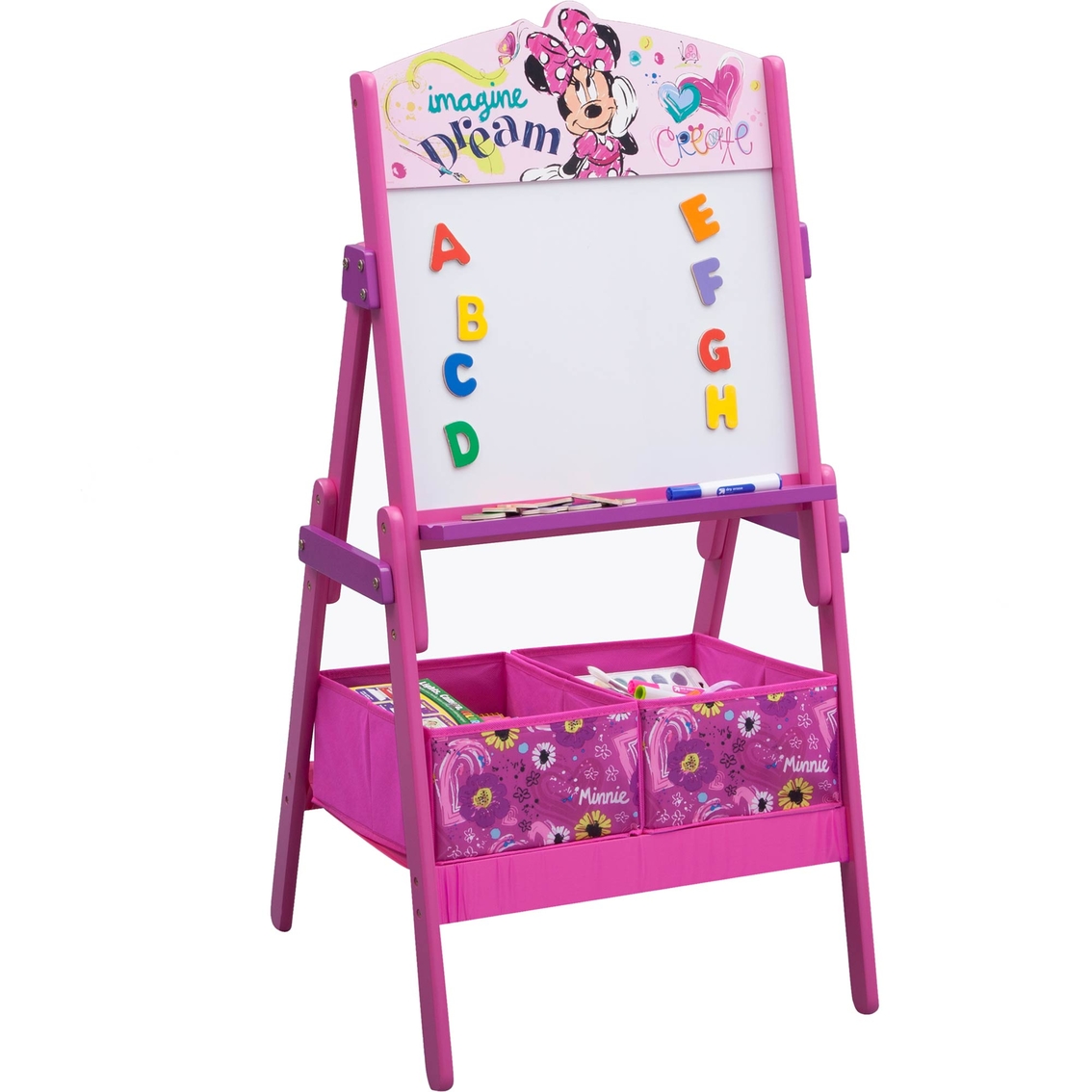 Disney Minnie Mouse Wooden Activity Whiteboard Easel with Storage - Image 2 of 4