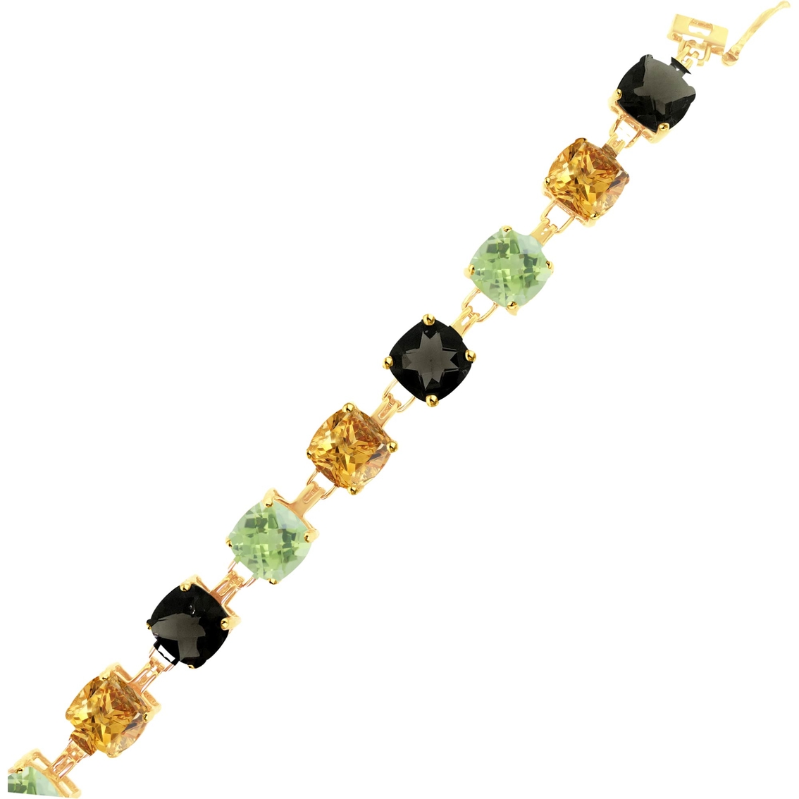 10K Yellow Gold Multi Gemstone Bracelet - Image 2 of 2
