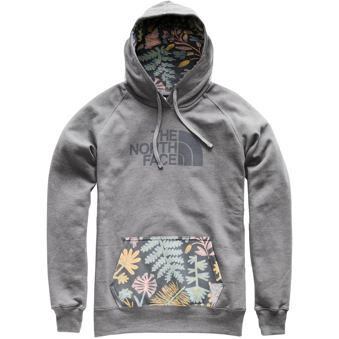 north face all over print hoodie
