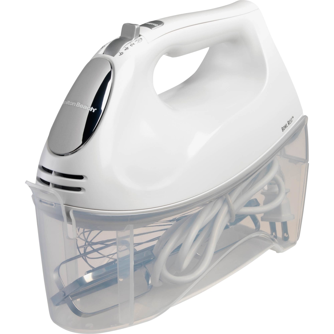 Hamilton Beach 6 Speed Hand Mixer with Snap-on Case and Easy Clean