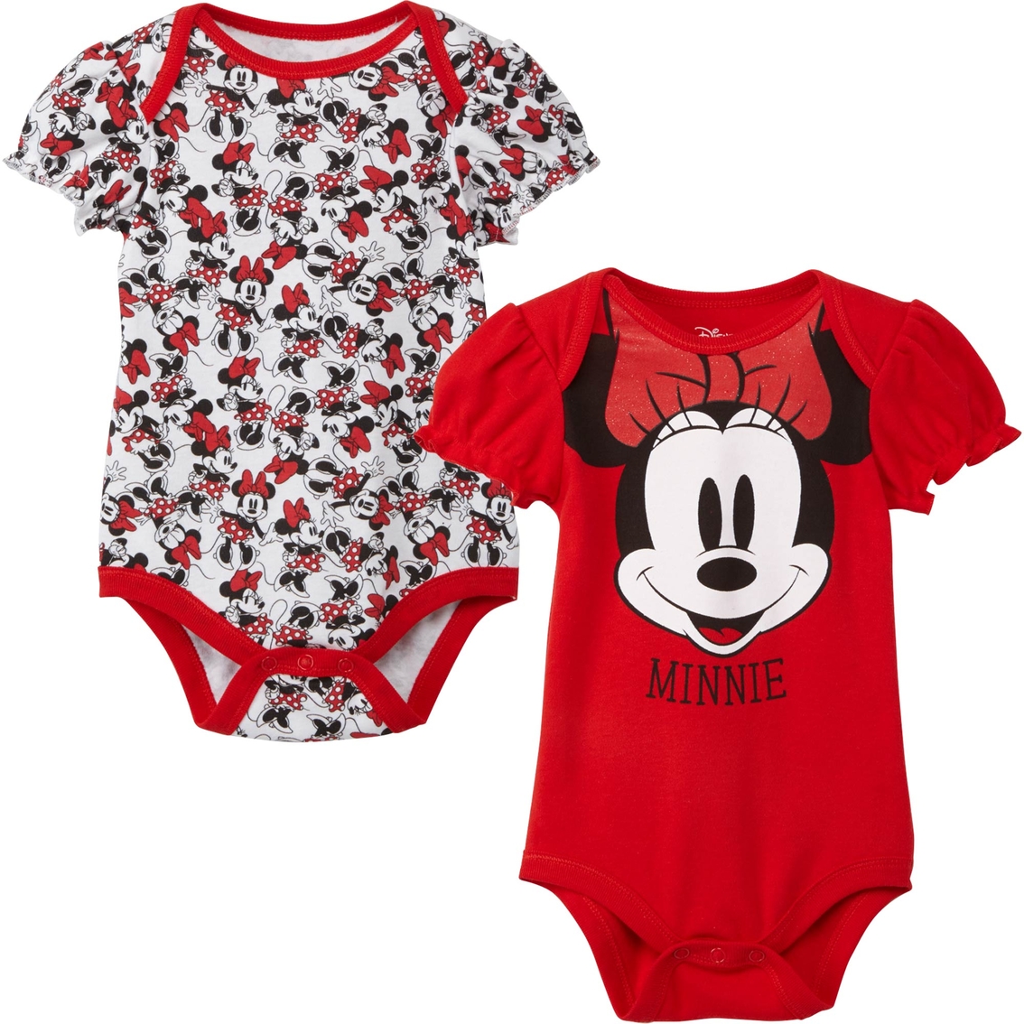 Disney Infant Girls Minnie Mouse Bodysuit 2 Pk. | Baby Girl 0-24 Months ...
