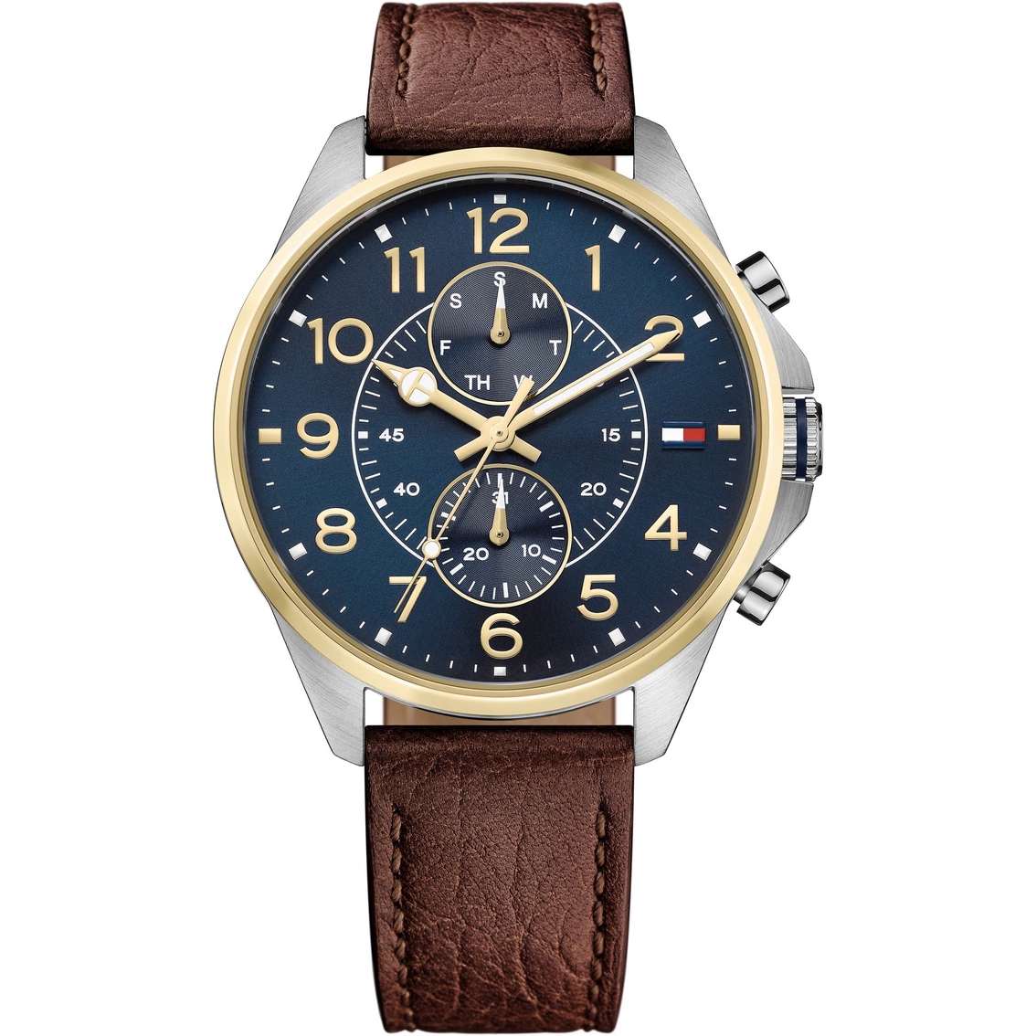 Tommy Hilfiger Men's Dean 46mm Watch 179127 | Leather Band | Jewelry ...