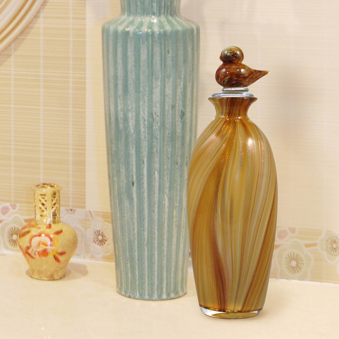 Dale Tiffany Wheat Tall Vase - Image 2 of 2