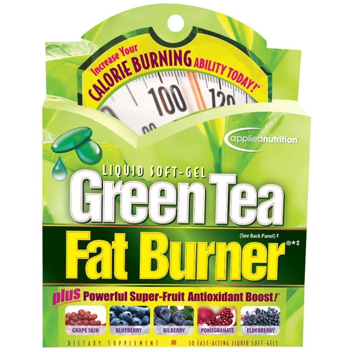 Applied Nutrition Green Tea Fat Burner Liquid Soft Gel 30 Ct.