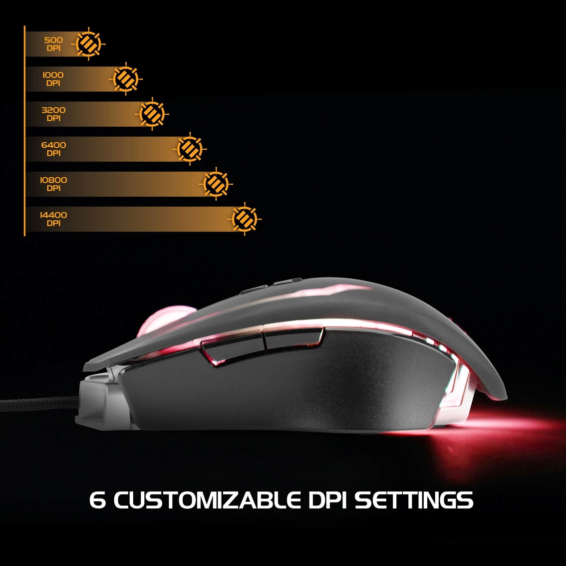 ENHANCE Scoria Pro Gaming Mouse, RGB LED - Image 2 of 3