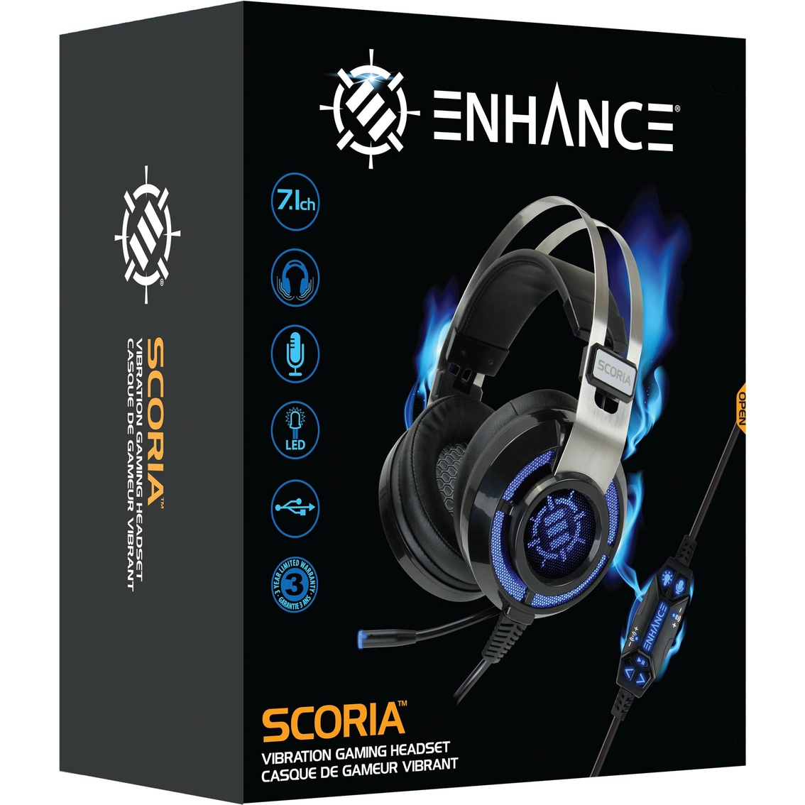 ENHANCE Scoria Gaming Headset with USB 7.1 Virtual Surround Sound. - Image 2 of 2