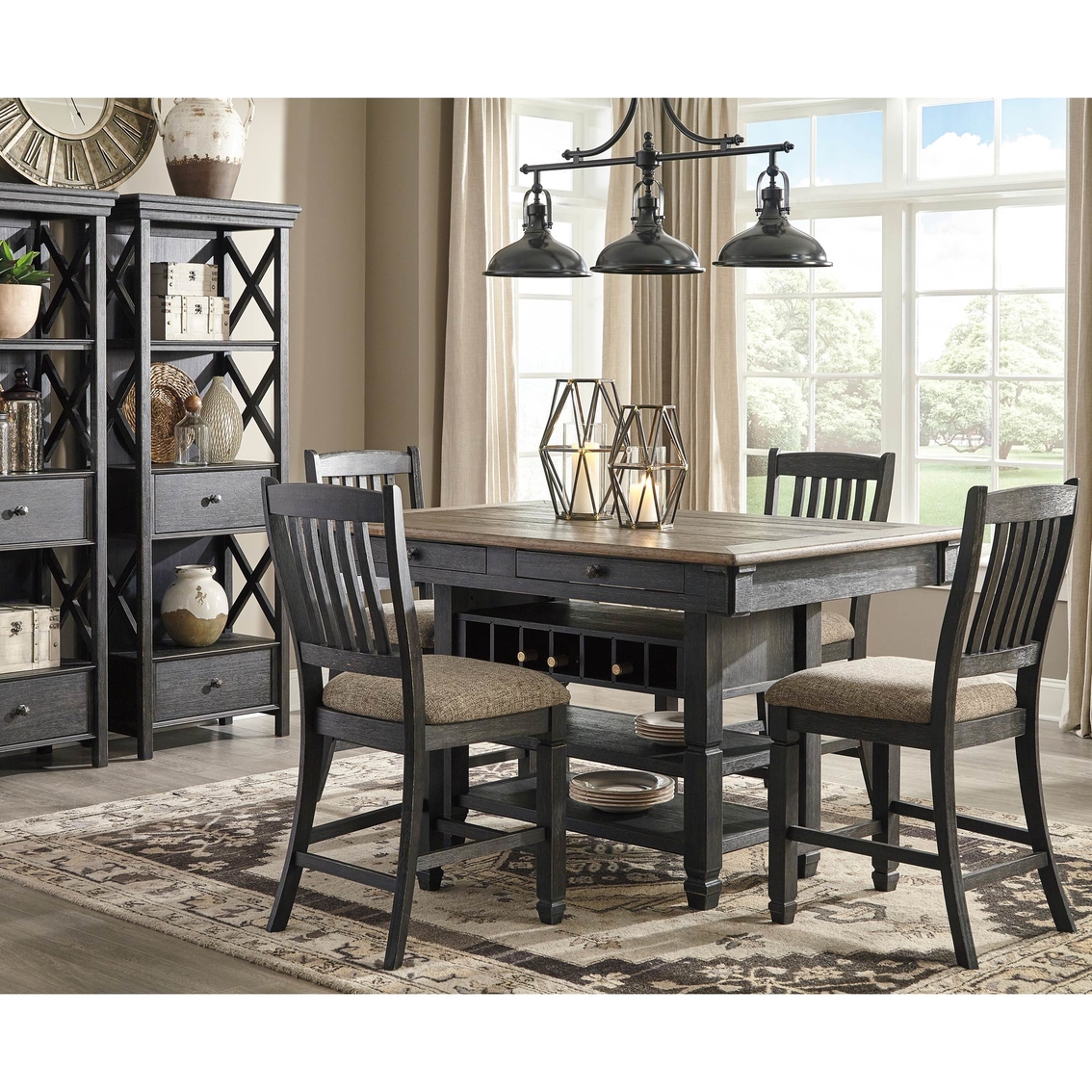 Signature Design by Ashley Tyler Creek 5 Pc. Counter Height Dining Table Set - Image 2 of 2