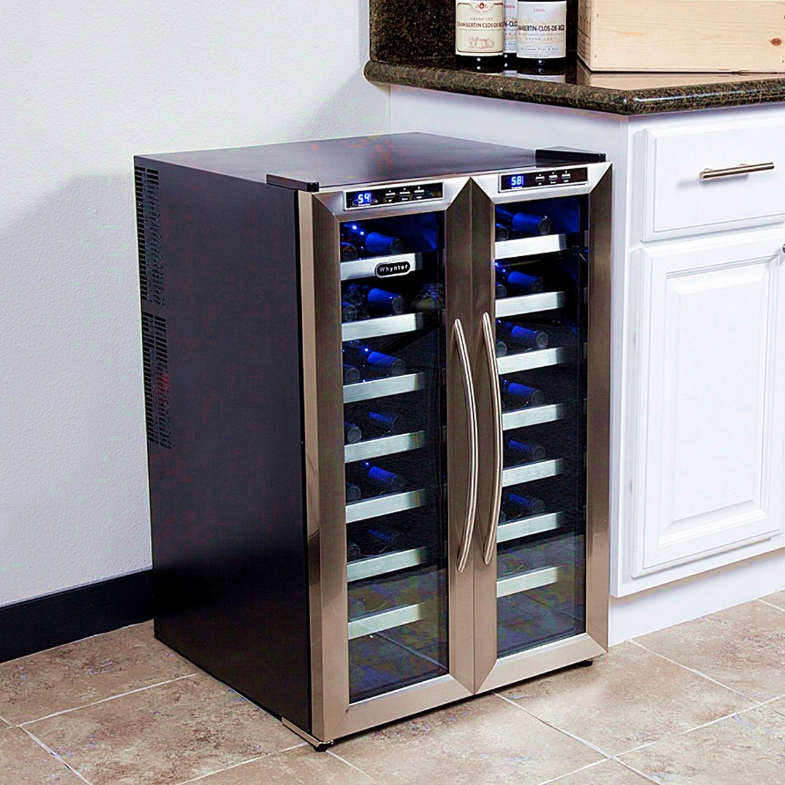 Whynter 32 Bottle Dual Temperature Zone Wine Cooler - Image 4 of 4