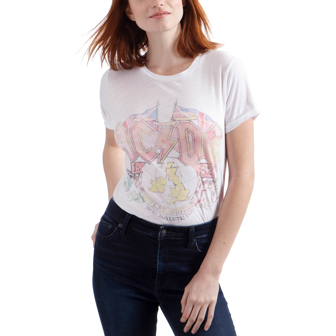 Lucky Brand Cotton Ac/dc Concert Tee in White - Lyst