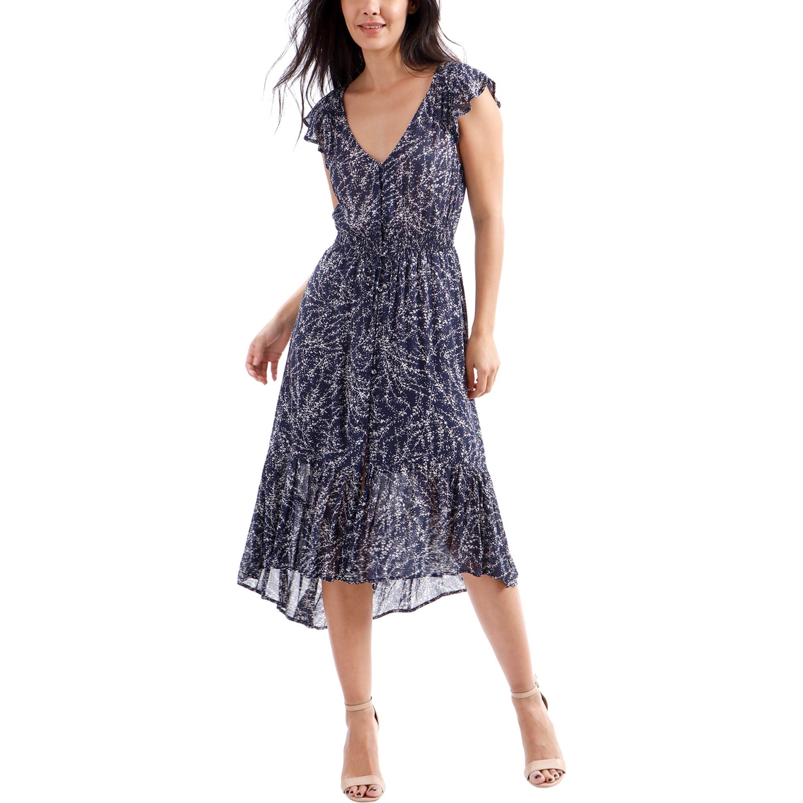 Lucky Brand Felice Floral Dress, Dresses, Clothing & Accessories