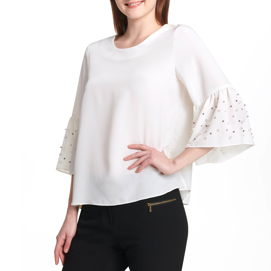 Calvin Klein Bell Sleeve Pearls Blouse - Image 3 of 4