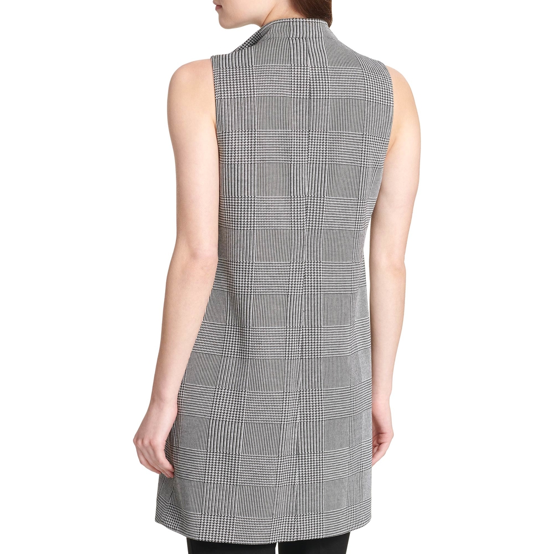 Calvin Klein Collection Glen Plaid Vest with Zippers - Image 2 of 3