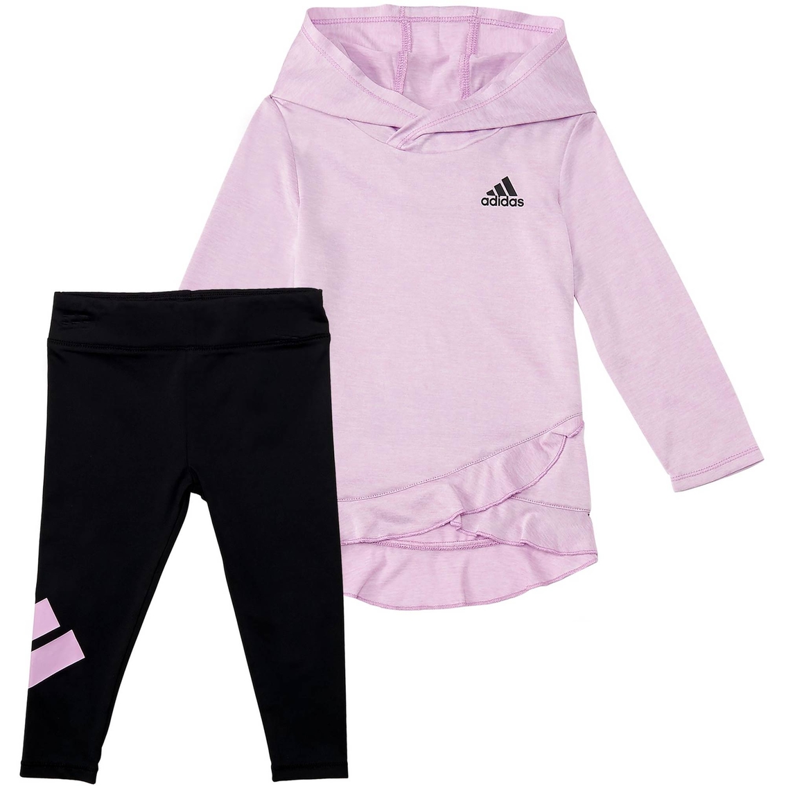 Adidas Infant Girls Hooded Melange Set 