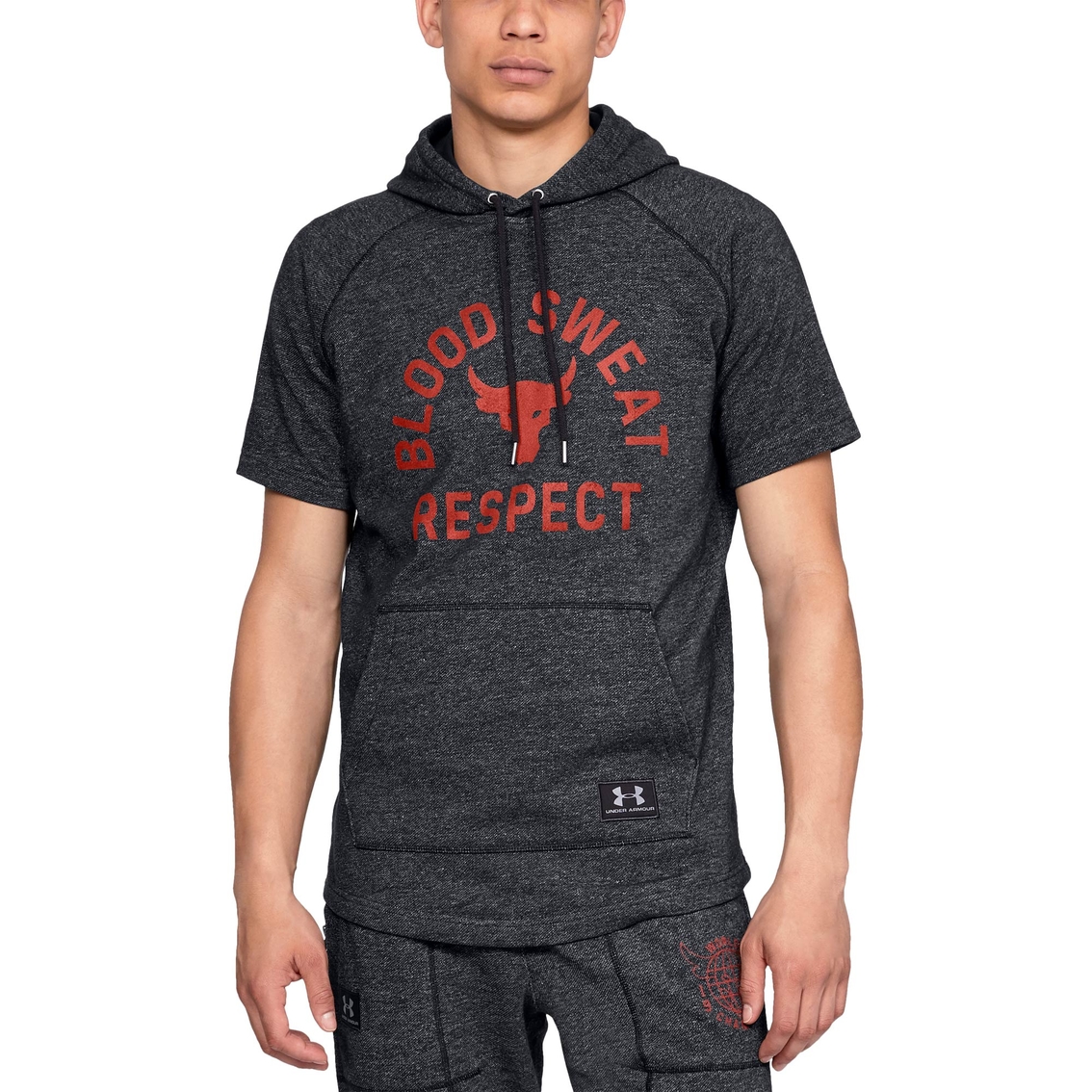 New Under Armour Project Rock Respect Hoodie 1326409 Black Men's MD LG XL  2XL 