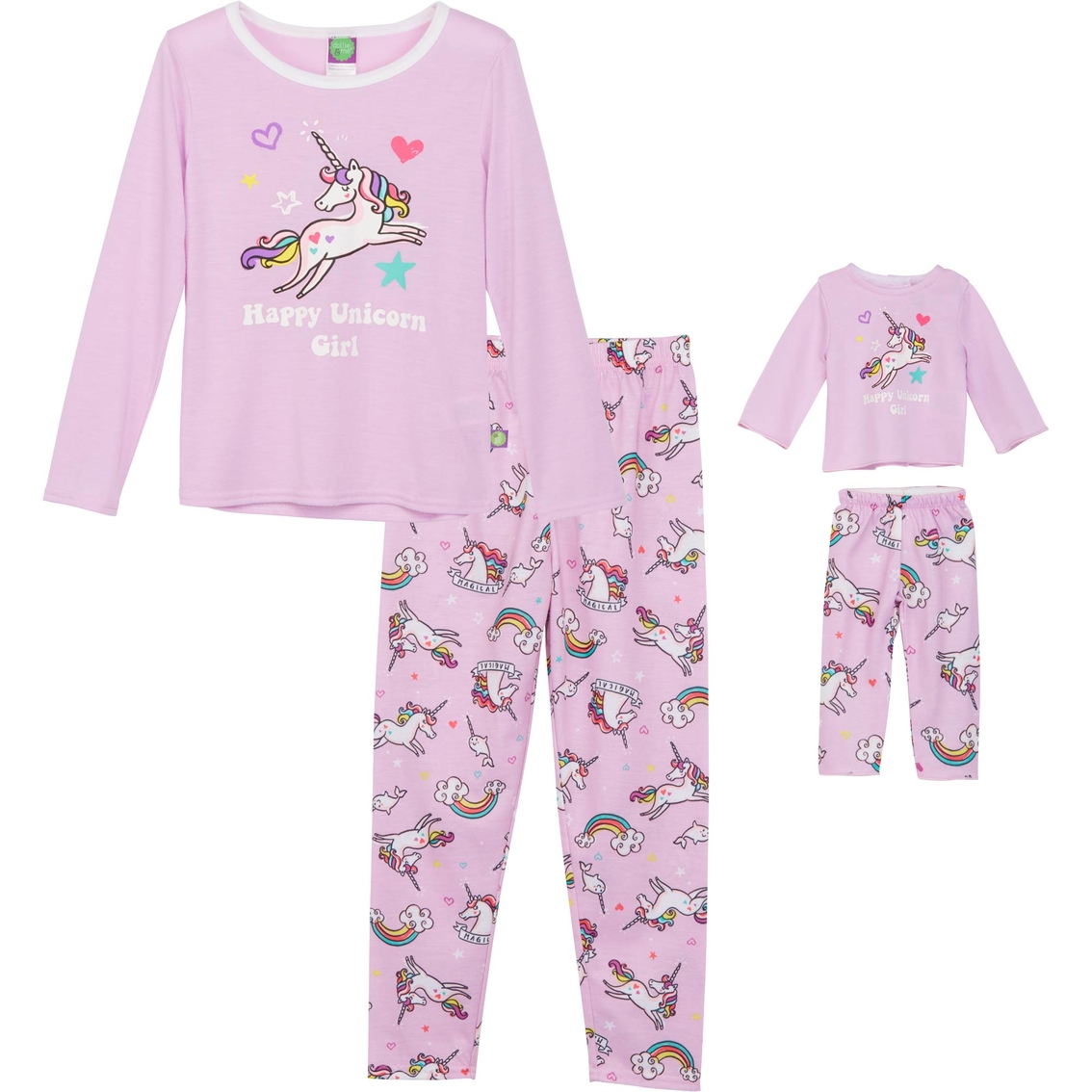 Dollie And Me Girls Unicorn 2 Pc. Pajama Set | Girls 7-16 | Clothing ...