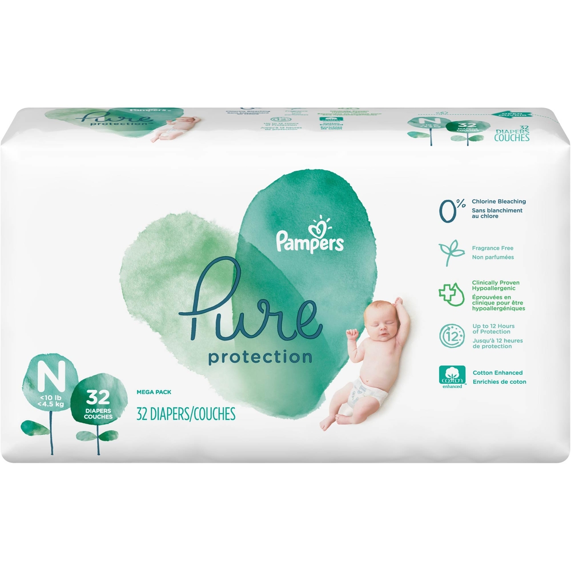 Andere plaatsen warm Hectare Pampers Pure Protection Mega Pack Diapers Newborn (less Than 10 Lbs.) 32 Ct.  | Diapers | Baby & Toys | Shop The Exchange